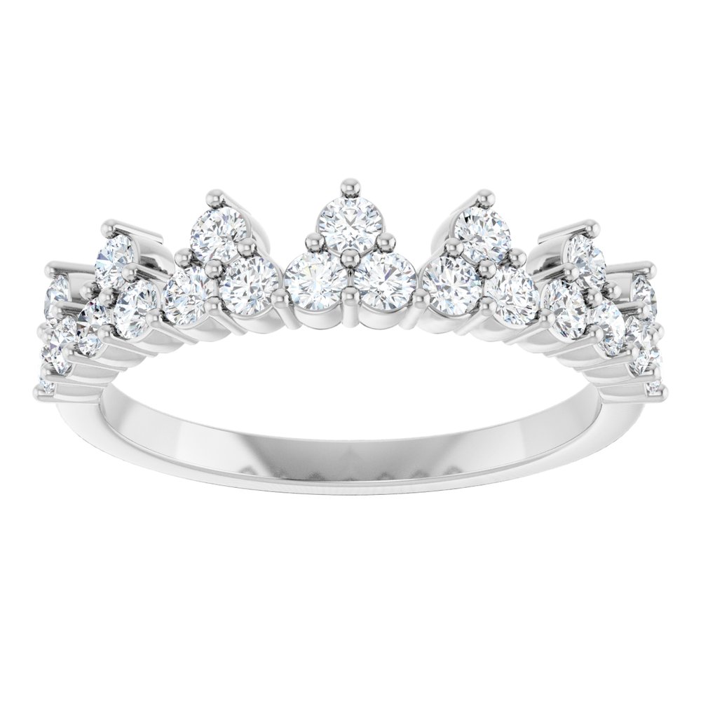 14K White 5/8 CTW Lab-Grown Diamond Stackable Ring