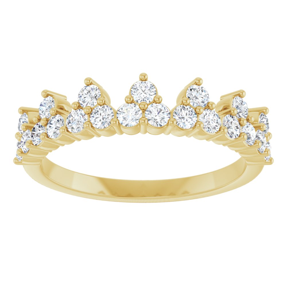 14K Yellow Gold 5/8 CTW Lab-Grown Diamond Stackable Ring