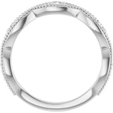 14K White 1/2 CTW Natural Diamond Anniversary Band