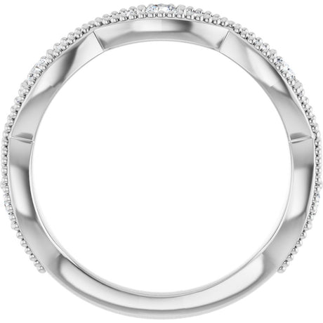 14K White Gold 1/2 CTW Natural Diamond Anniversary Band