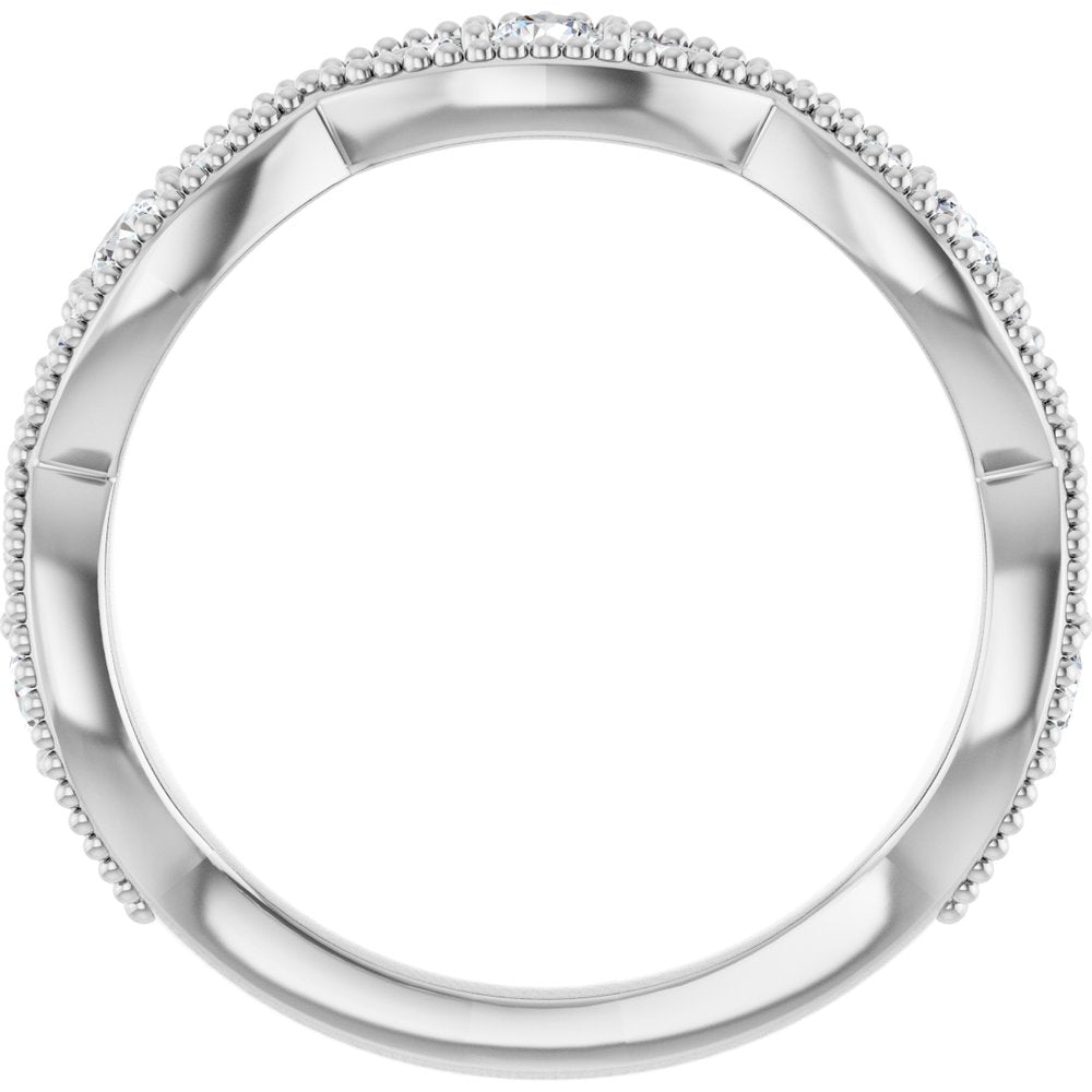 14K White Gold 1/2 CTW Natural Diamond Anniversary Band