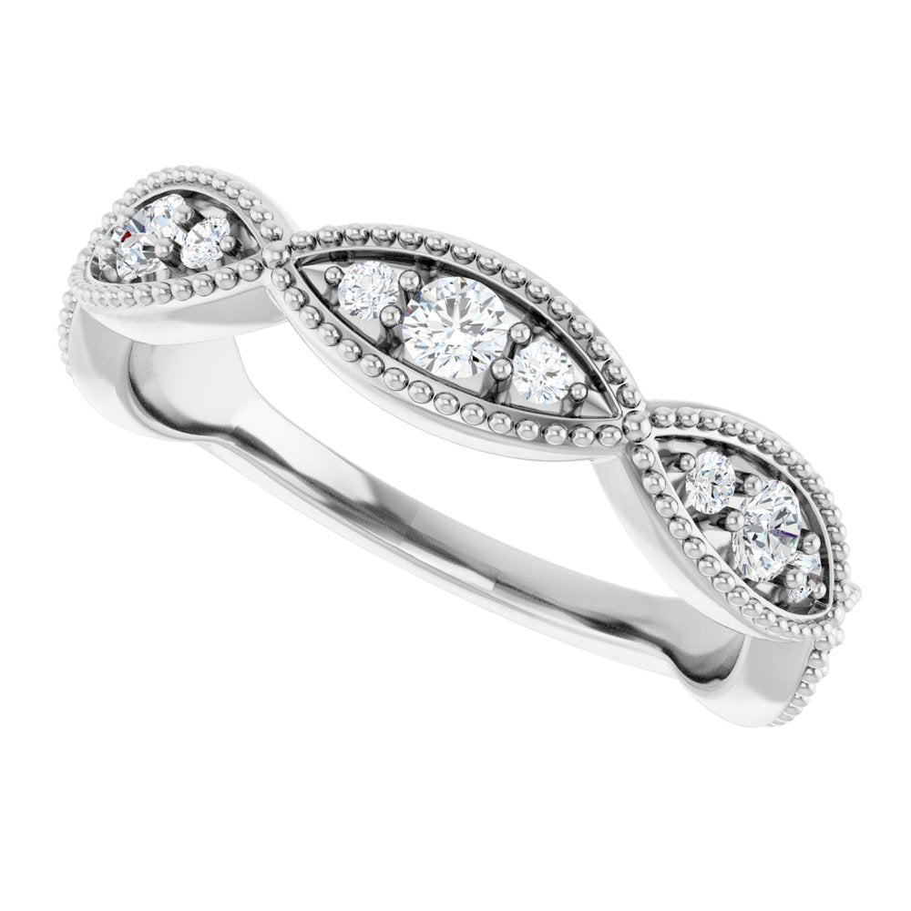 14K White 1/2 CTW Natural Diamond Anniversary Band