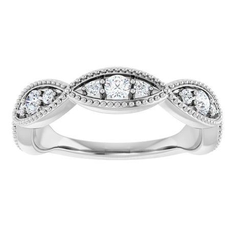 14K White Gold 1/2 CTW Natural Diamond Anniversary Band