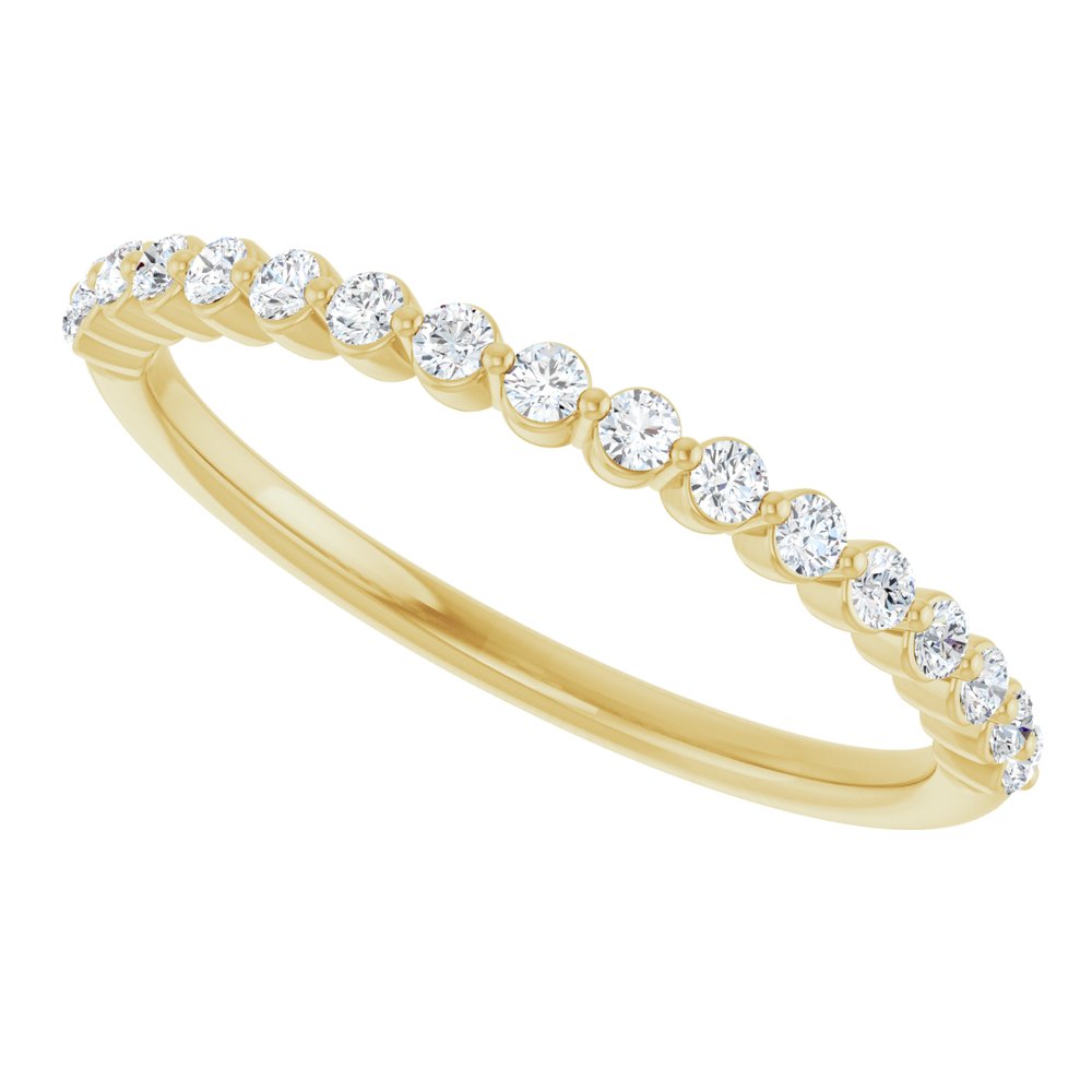 14K Yellow 1/4 CTW Natural Diamond Anniversary Band