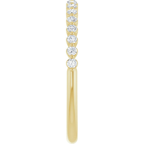 14K Yellow 1/4 CTW Natural Diamond Anniversary Band