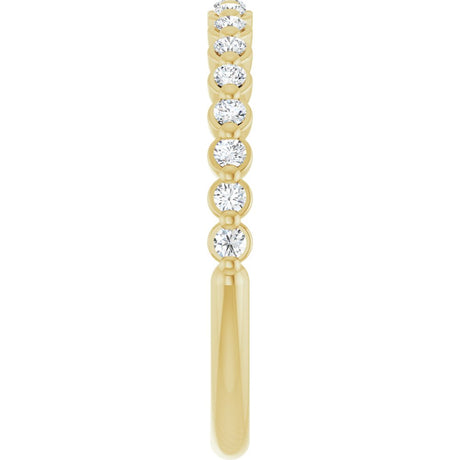14K Yellow Gold 1/5 CTW Lab-Grown Diamond Anniversary Band