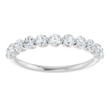 14K White 5/8 CTW Lab-Grown Diamond Anniversary Band