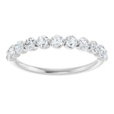 14K White 5/8 CTW Natural Diamond Anniversary Band