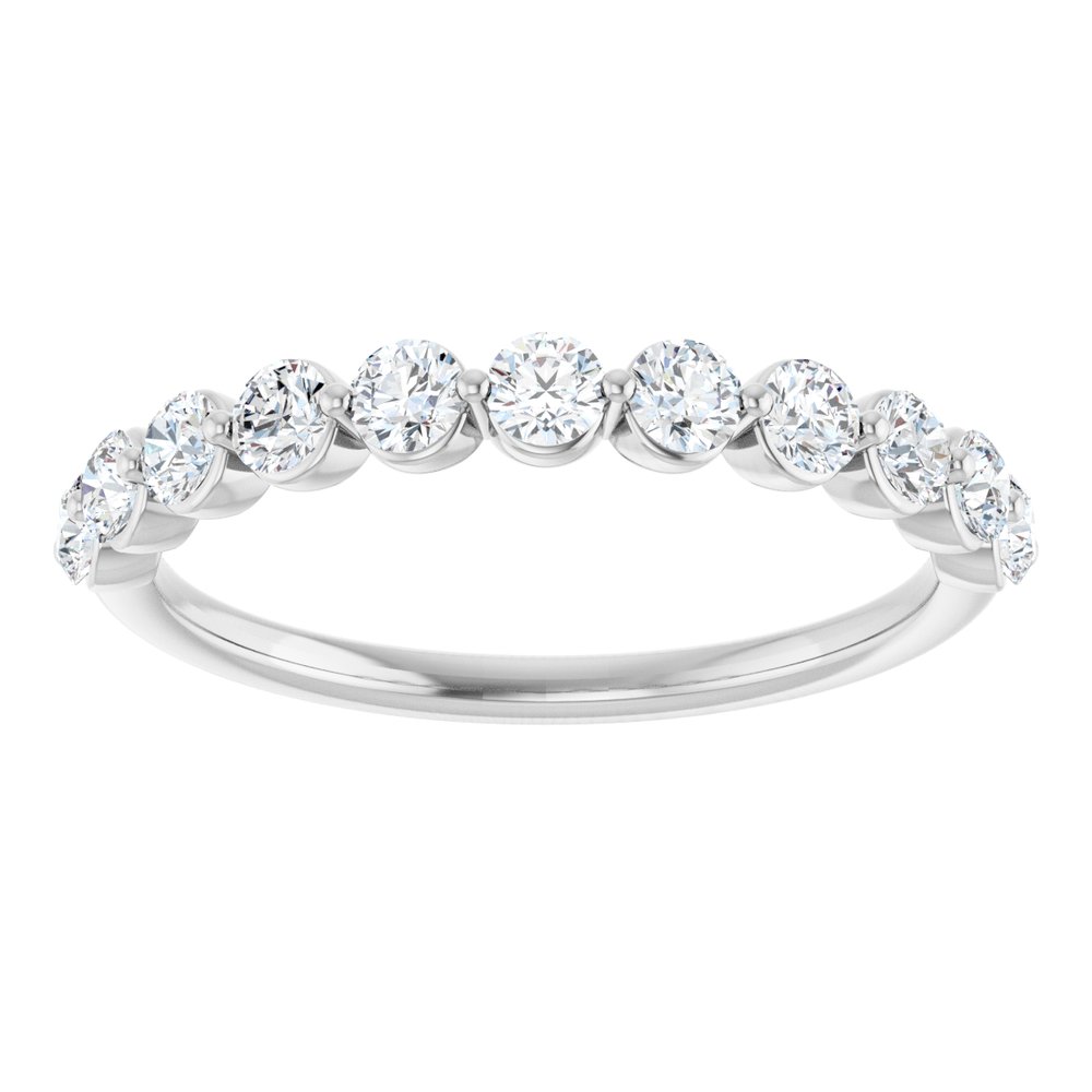 14K White 5/8 CTW Lab-Grown Diamond Anniversary Band