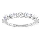 14K White Gold 5/8 CTW Natural Diamond Anniversary Band