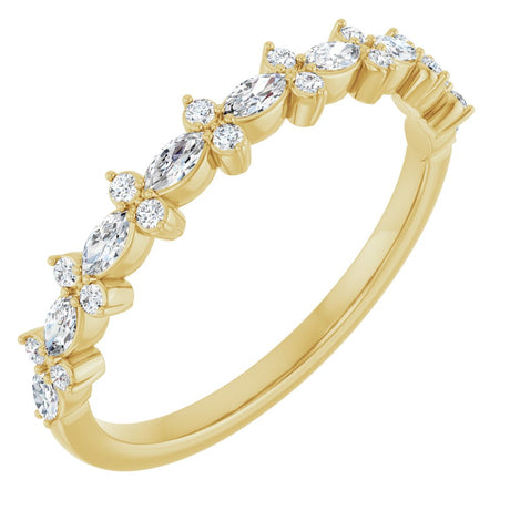 14K Yellow Gold 1/3 CTW Natural Diamond Anniversary Band