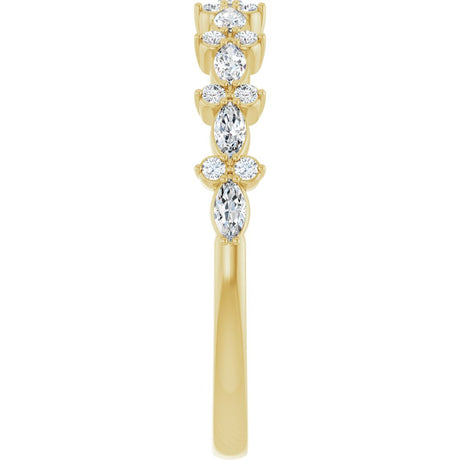 14K Yellow 1/3 CTW Natural Diamond Anniversary Band