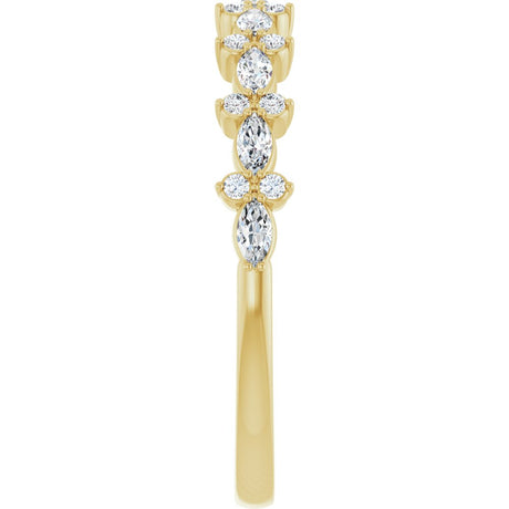 14K Yellow Gold 1/3 CTW Lab-Grown Diamond Anniversary Band