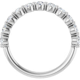 14K White Gold 5/8 CTW Natural Diamond Anniversary Band