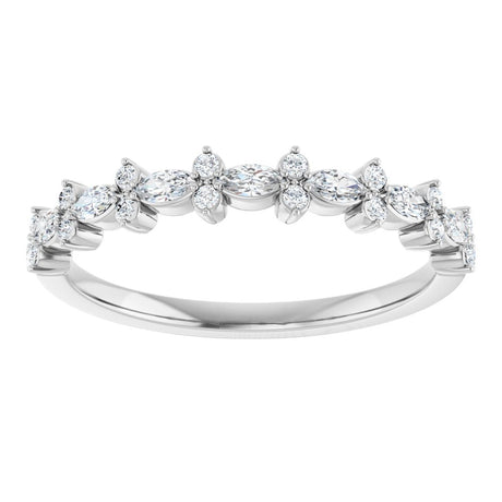 14K White Gold 1/3 CTW Natural Diamond Anniversary Band