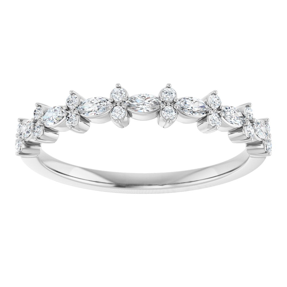 14K White 1/3 CTW Natural Diamond Anniversary Band