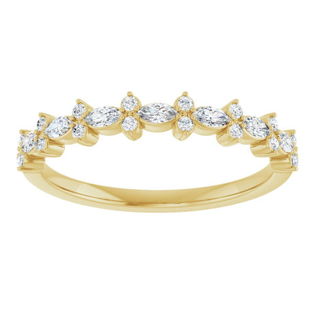 14K Yellow Gold 1/3 CTW Lab-Grown Diamond Anniversary Band