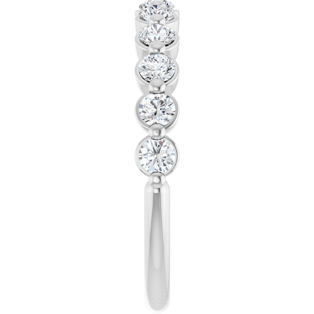 14K White Gold 5/8 CTW Natural Diamond Anniversary Band