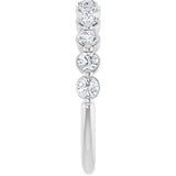 14K White Gold 5/8 CTW Natural Diamond Anniversary Band