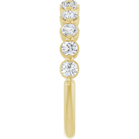 14K Yellow Gold 5/8 CTW Lab-Grown Diamond Anniversary Band