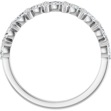 14K White Gold 1/3 CTW Natural Diamond Anniversary Band