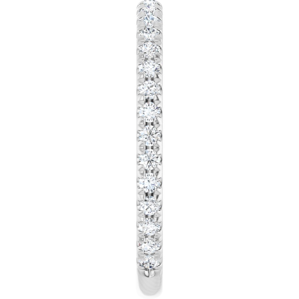 14K White 3/8 CTW Natural Diamond Anniversary Band
