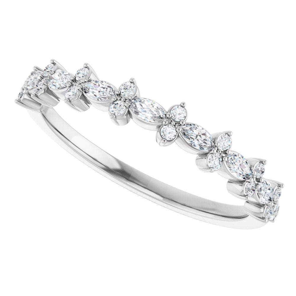 14K White 1/3 CTW Natural Diamond Anniversary Band