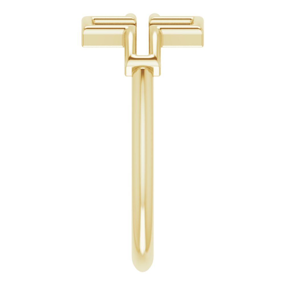 14K Yellow Cross Ring