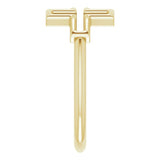 14K Yellow Cross Ring