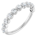 14K White Gold 5/8 CTW Natural Diamond Anniversary Band