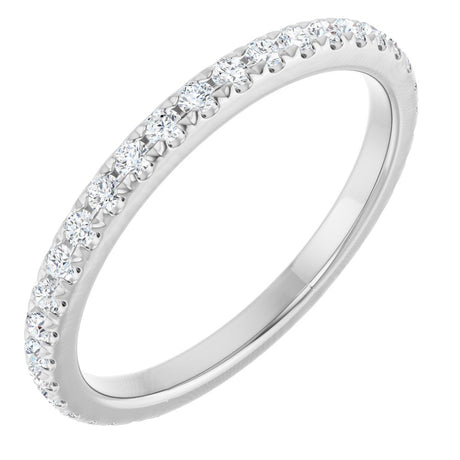 14K White Gold 3/8 CTW Natural Diamond Anniversary Band