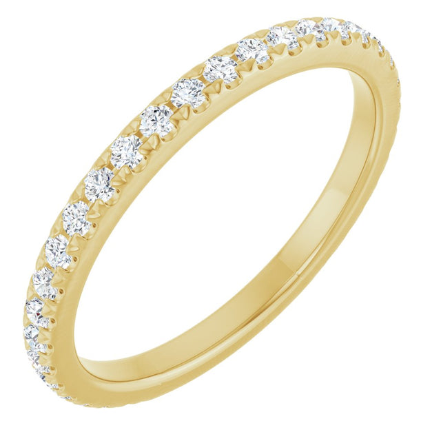 14K Yellow Gold 3/8 CTW Lab-Grown Diamond Anniversary Band