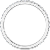 14K White Gold 3/8 CTW Natural Diamond Anniversary Band