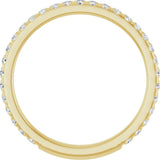 14K Yellow Gold 3/8 CTW Lab-Grown Diamond Anniversary Band