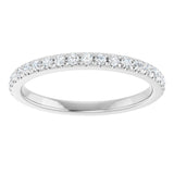 14K White 3/8 CTW Natural Diamond Anniversary Band