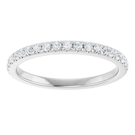 14K White Gold 3/8 CTW Natural Diamond Anniversary Band