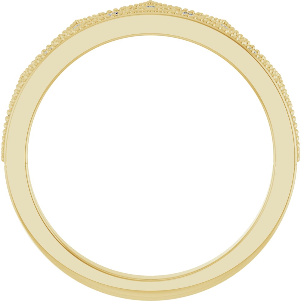 14K Yellow Gold 1/10 CTW Natural Diamond Crown Ring