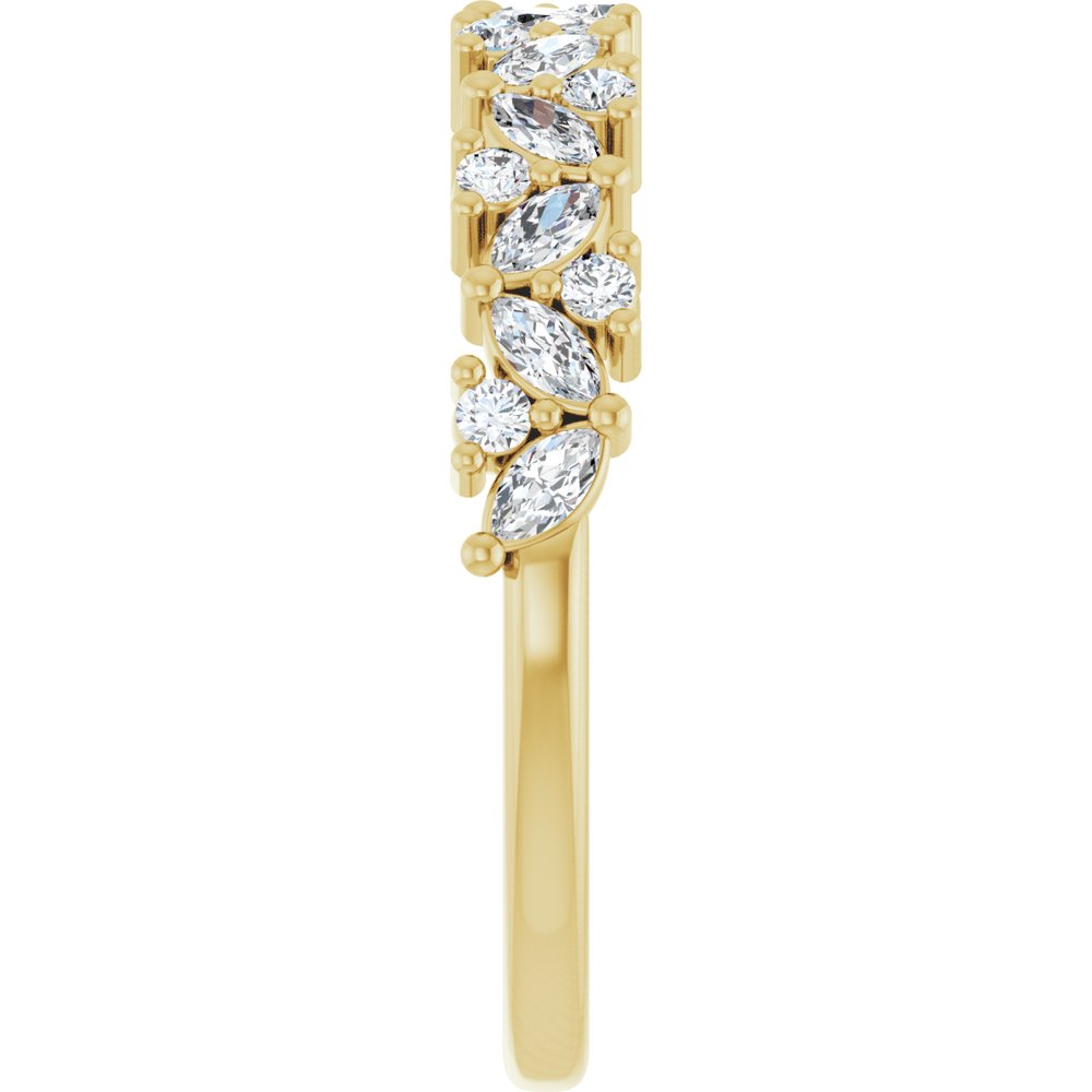 14K Yellow 1/2 CTW Natural Diamond Anniversary Band