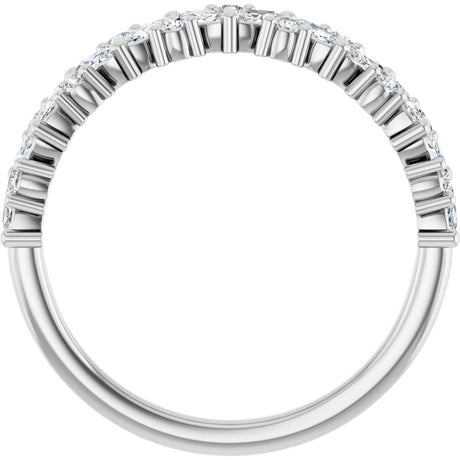 14K White 1/2 CTW Lab-Grown Diamond Anniversary Band