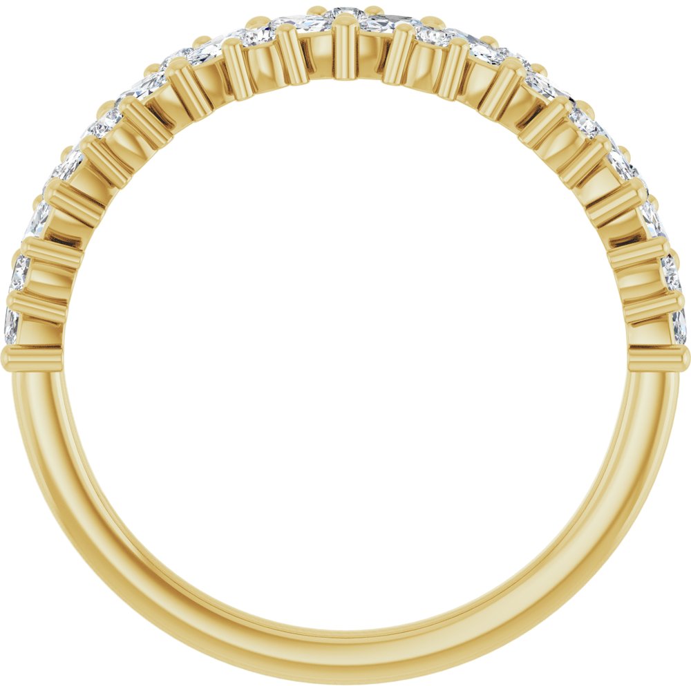 14K Yellow 3/8 CTW Natural Diamond Anniversary Band