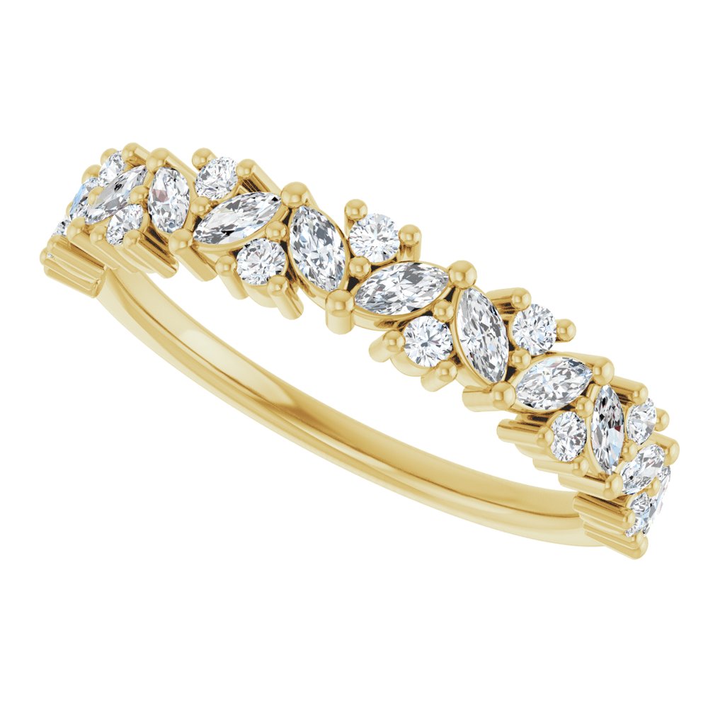 14K Yellow 1/2 CTW Natural Diamond Anniversary Band