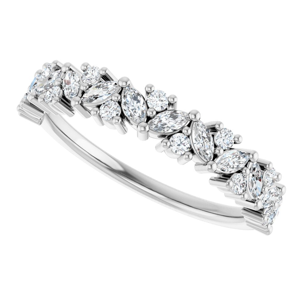 14K White 1/2 CTW Lab-Grown Diamond Anniversary Band