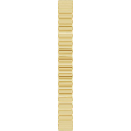 14K Yellow Gold 2 mm Grooved Half Round Band Size 7
