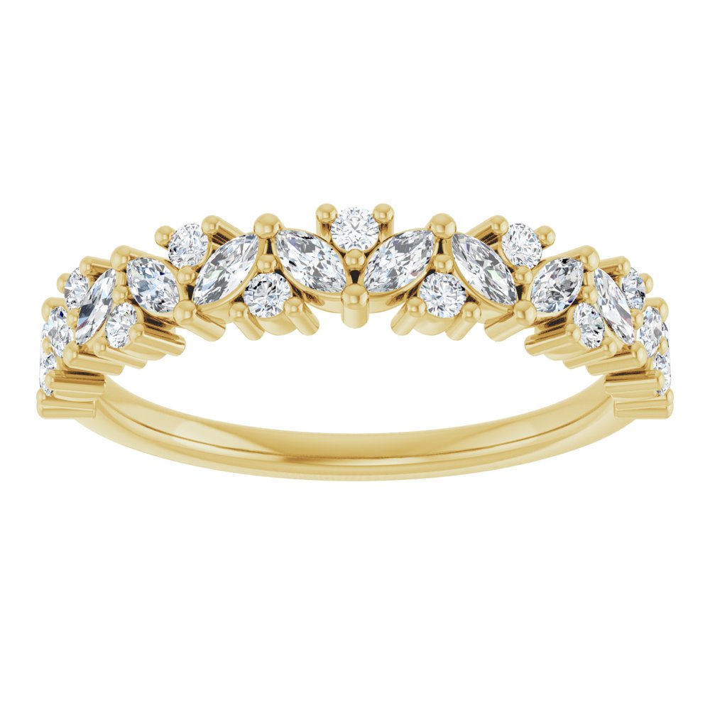 14K Yellow 1/2 CTW Natural Diamond Anniversary Band