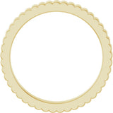 14K Yellow Gold 2 mm Grooved Half Round Band Size 7