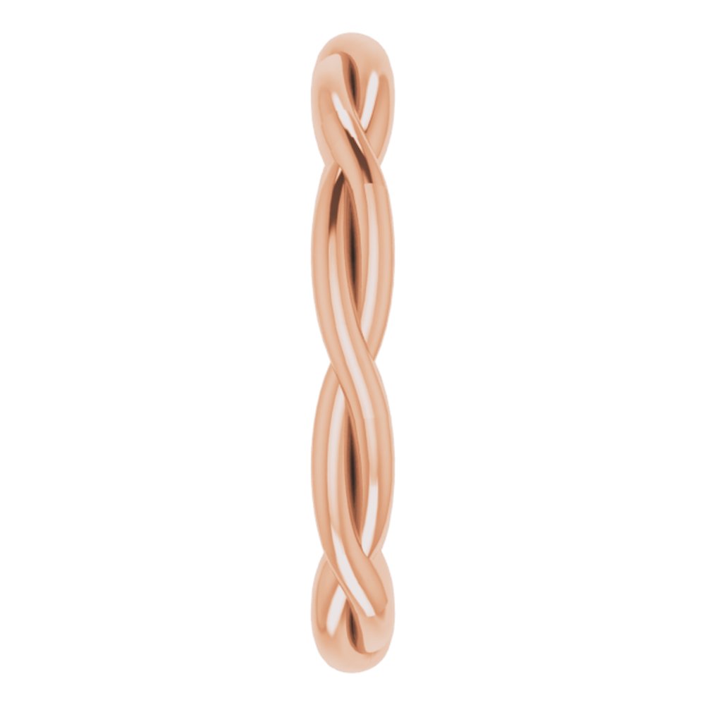 14K Rose 2.2 mm Woven-Design Band Size 5.5