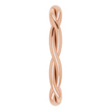 14K Rose 2.2 mm Woven-Design Band Size 5.5