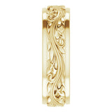 14K Yellow 7 mm Sculptural Band Size 11.5