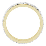 14K Yellow/White 7 mm Sculptural Band Size 12