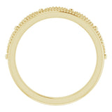 14K Yellow Gold .04 CTW Natural Diamond Crown Ring 